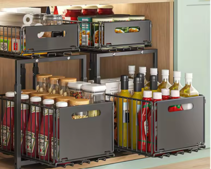 Easy Slide Cabinet Organizer