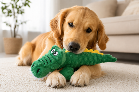 Squeaky Crocodile Dog Toy