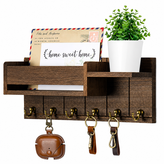 Wall-Mounted Key & Mail Organizer