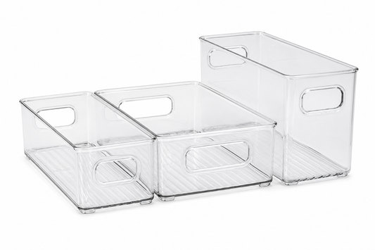Clear Refrigerator Organizer Bins