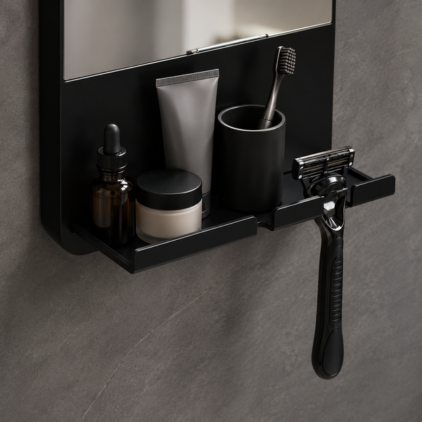 Fog-Free Shaving Mirror with Holder